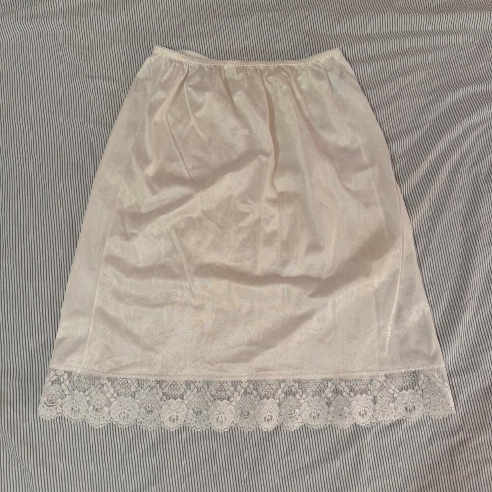 Vintage Ashely Taylor Half Slip Skirt with Lace Hem